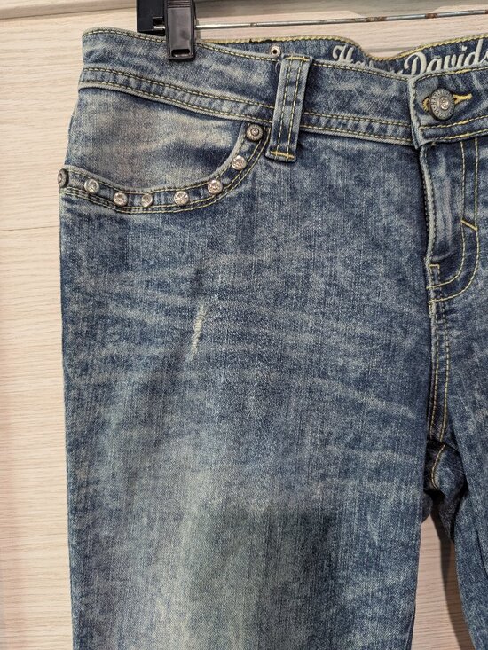 Harley Davidson Women's dark wash Blue Jeans - Picture 2 of 15